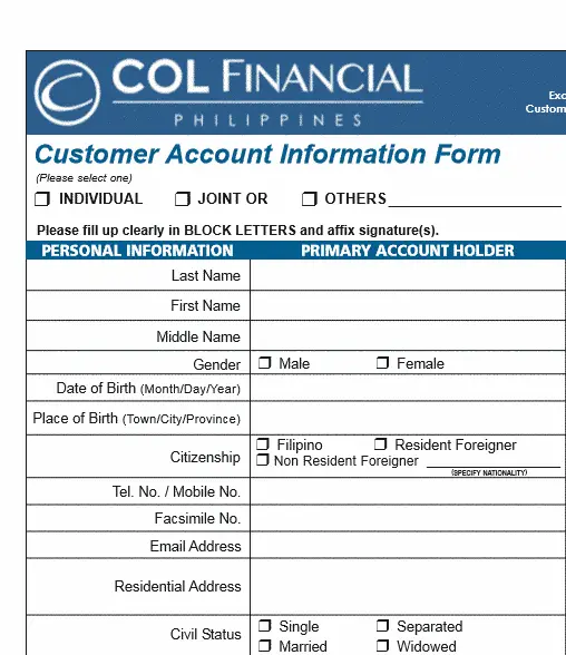 how to open col financial account online