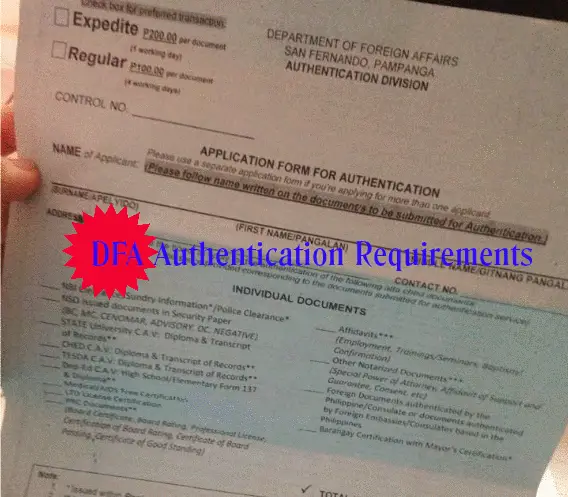 dfa authentication requirements