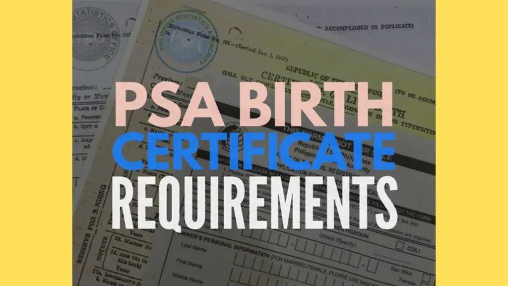 How To Get A Psa Birth Certificate Requirements And Procedures 2022 4641