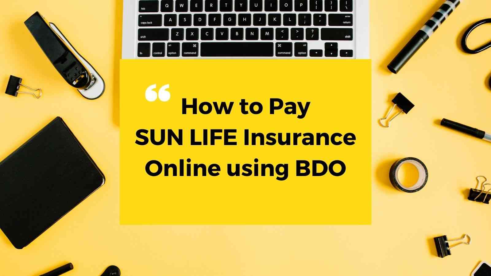 how to pay sun life insurance using bdo online banking