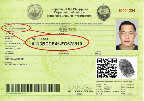 nbi id number