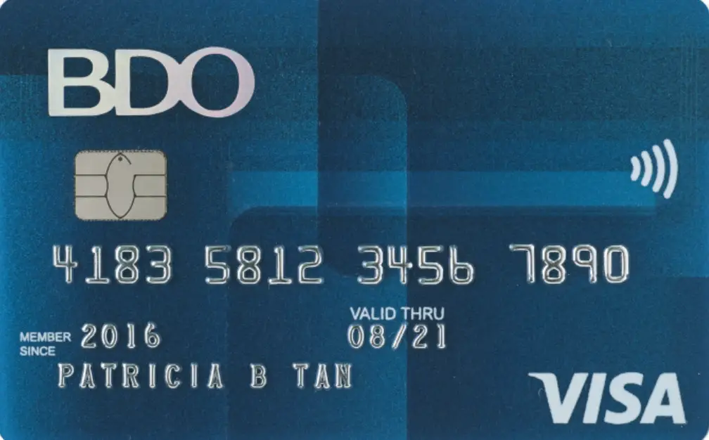 bdo visa classic credit card