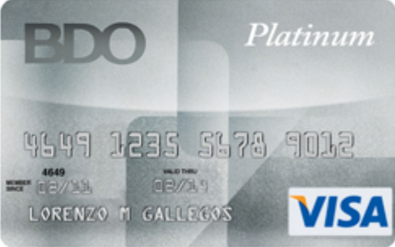 bdo visa platinum credit card