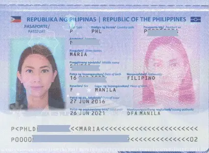 passport info page philippines