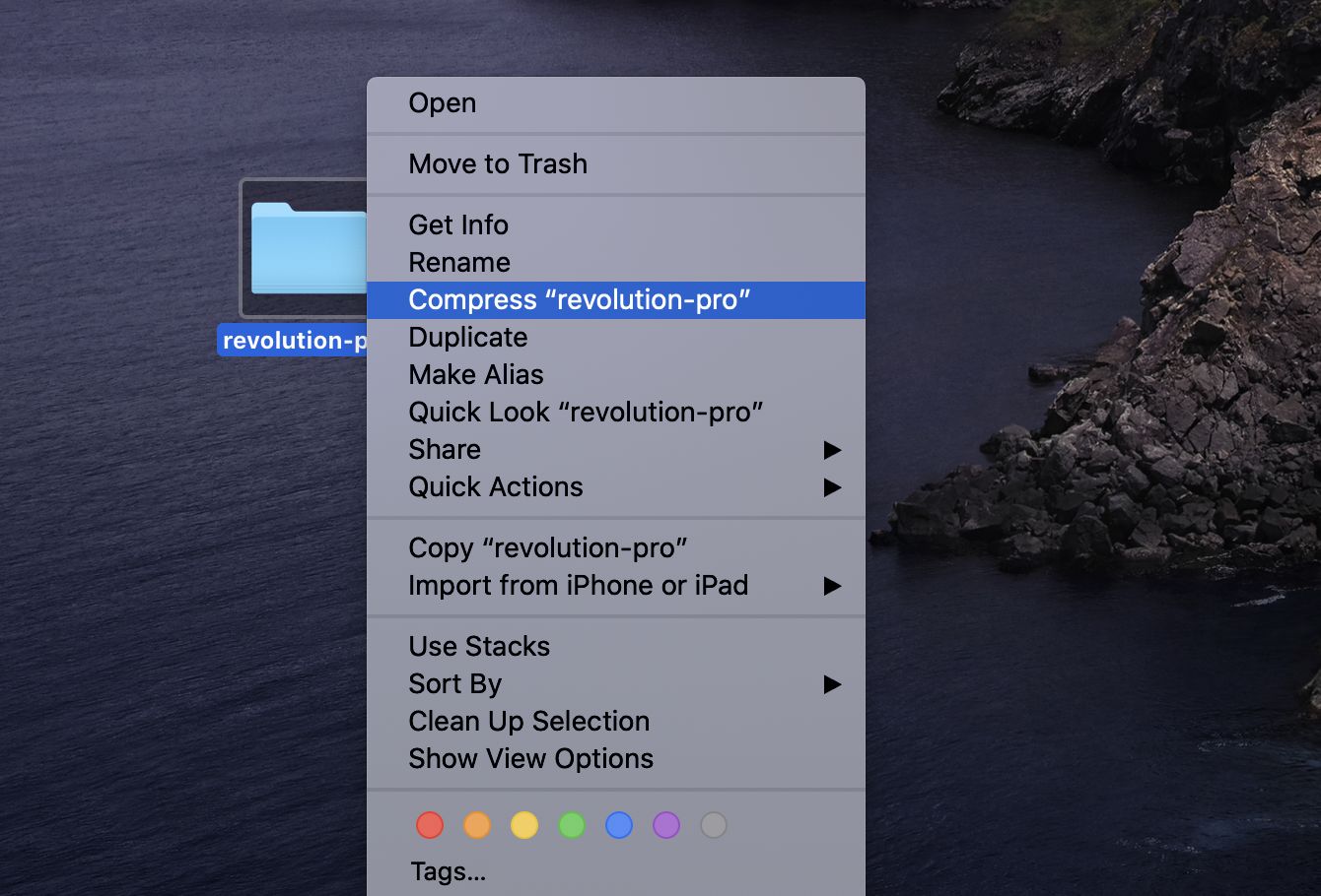 how to compress a file on mac