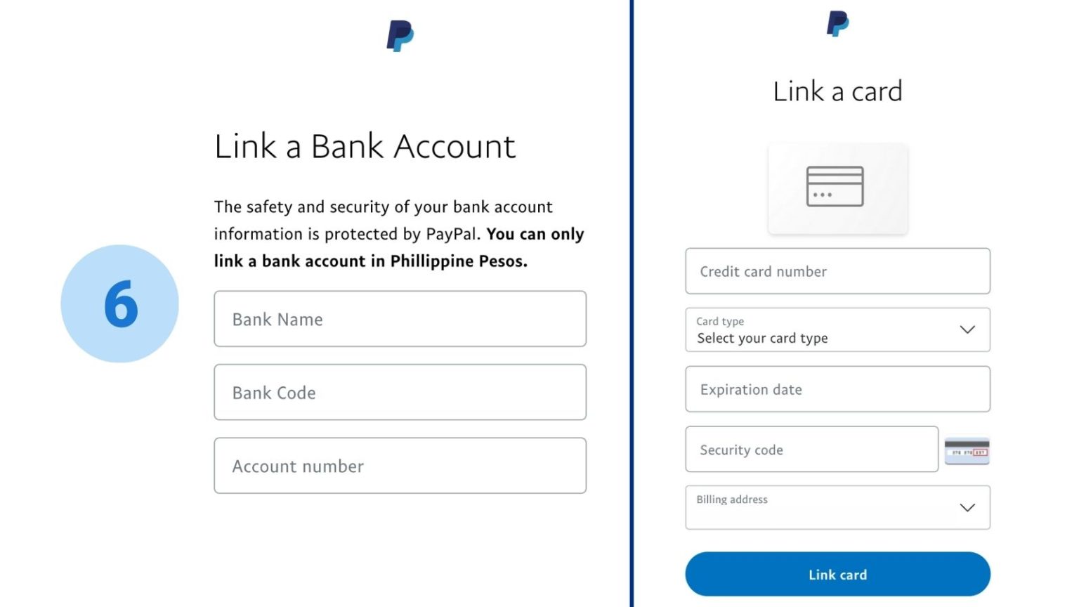 paypal bank account link problem