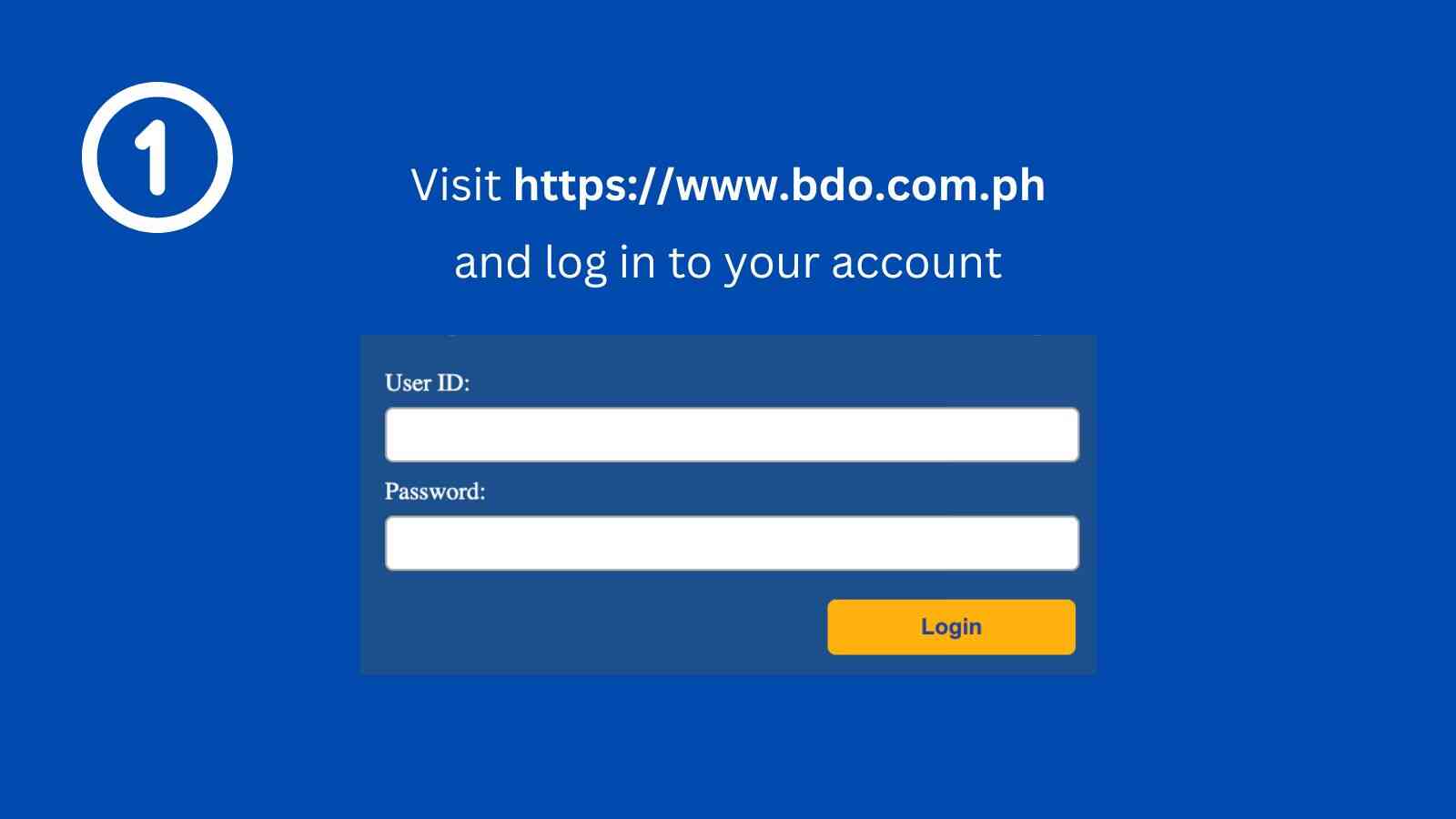 how to buy prepaid load using bdo online banking step 1